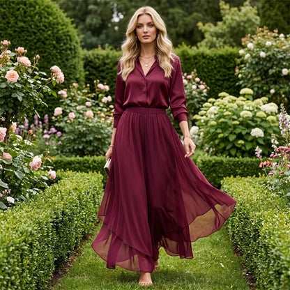 Pantalones de gasa de mujer de corte ancho – Asimétricos y elegantes ✨ Para el día a día y las vacaciones