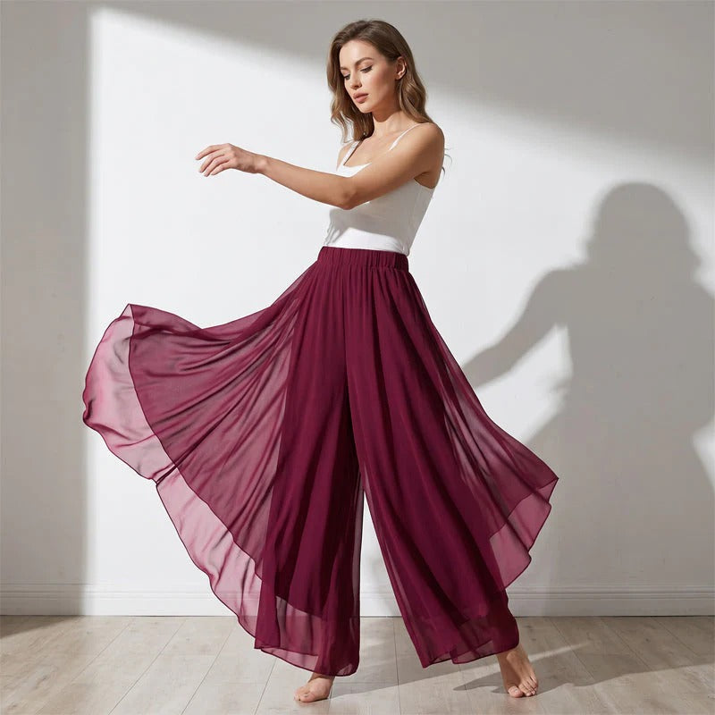 Pantalones de gasa de mujer de corte ancho – Asimétricos y elegantes ✨ Para el día a día y las vacaciones